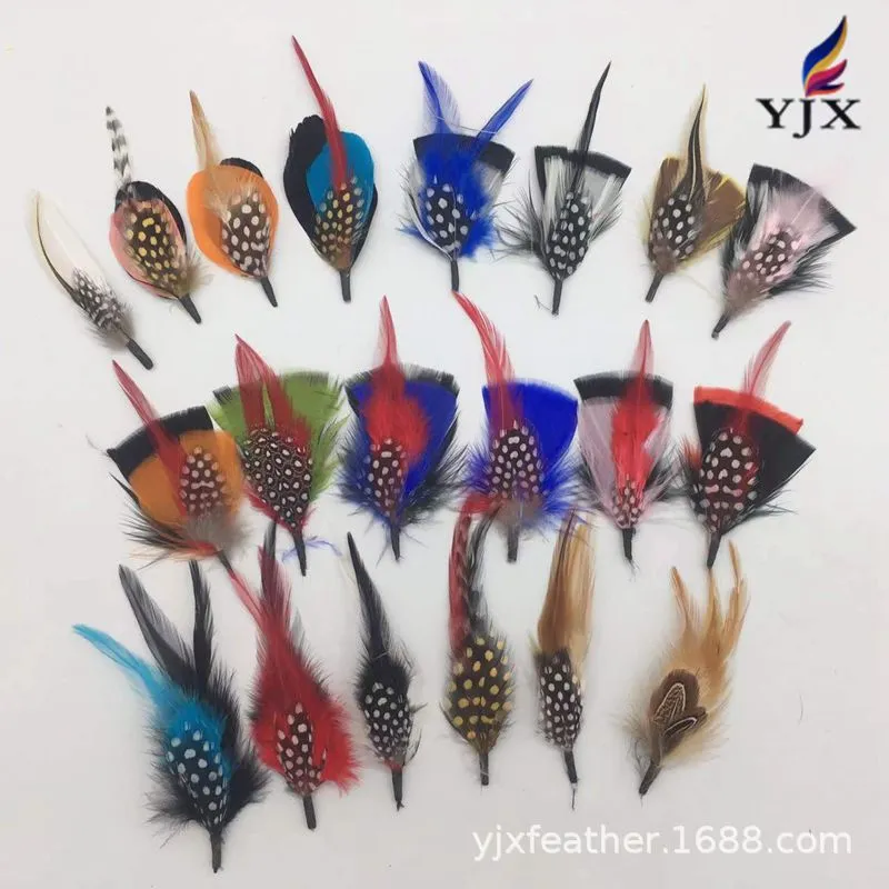 12pcs DIY Hat Plume Decorations Brooch Plume Decors Party DIY Crafts Plume