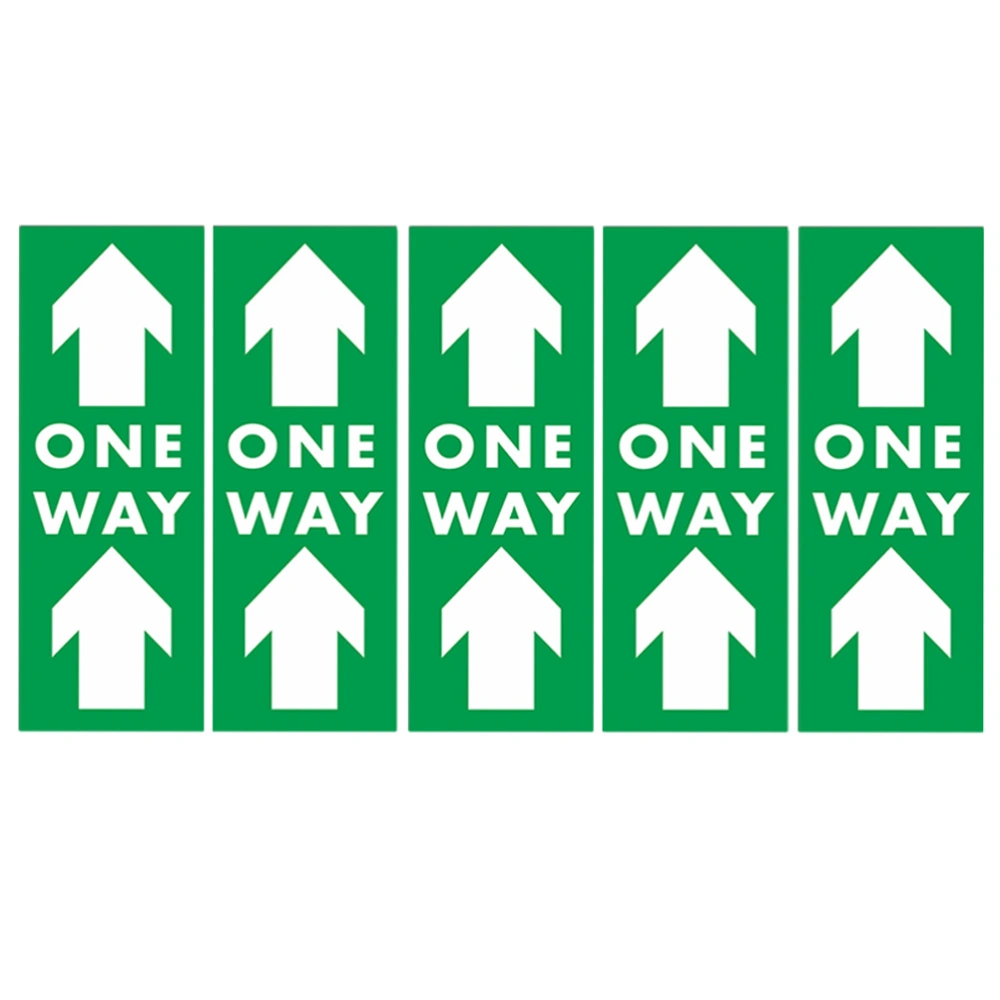 5 Pcs Arrow Floor Stickers Waterproof Stickers Epidemic Prevention Floor Decals