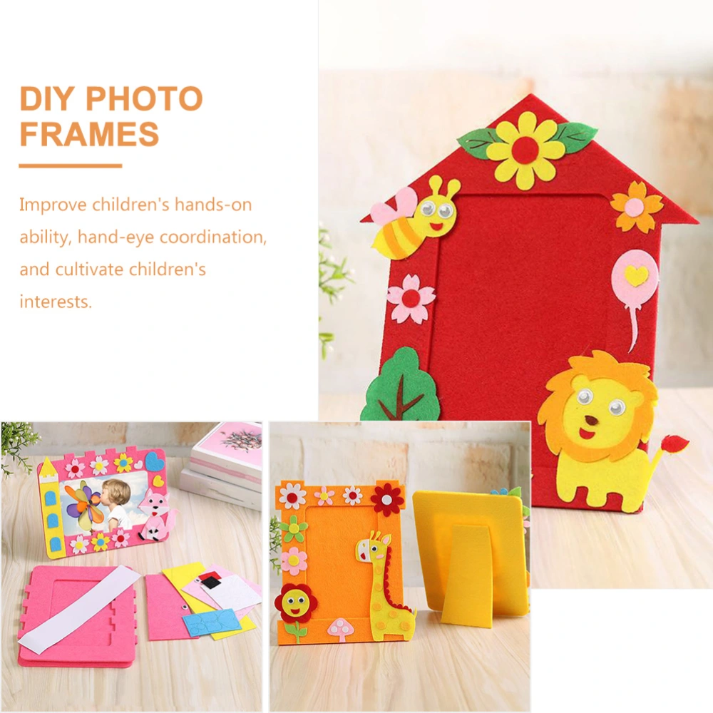 6pcs DIY Picture Frame Non-woven Picture Frames Bulletin Board Decoration (Random Style)