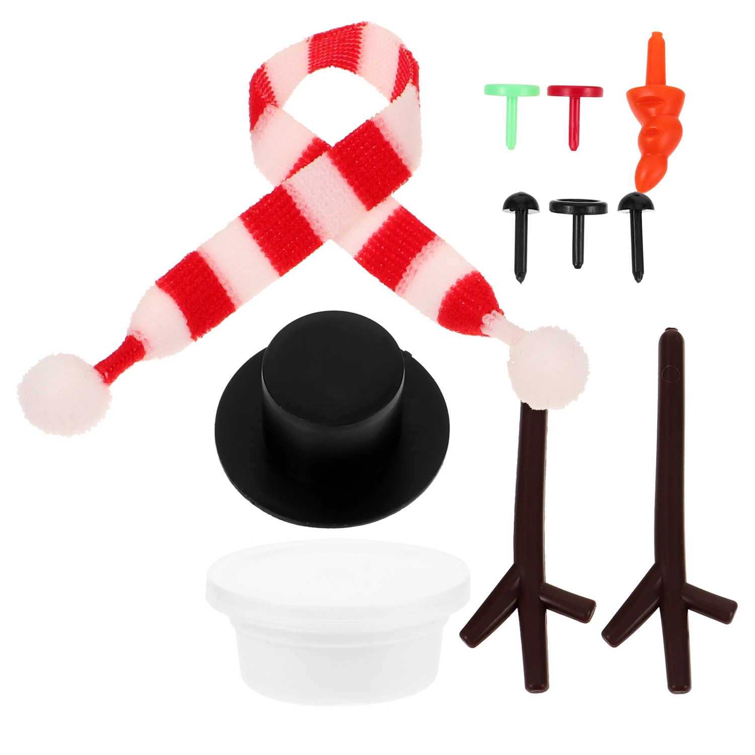 1 Set Mini Snowman Making Kit Clay Snowman Set Christmas Handmade Material Crafting Kit