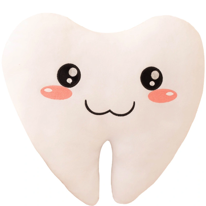 Cute Hugging Pillow Tooth Shaped Stuffed Toy Stuffed Throw Pillow for Bedroom