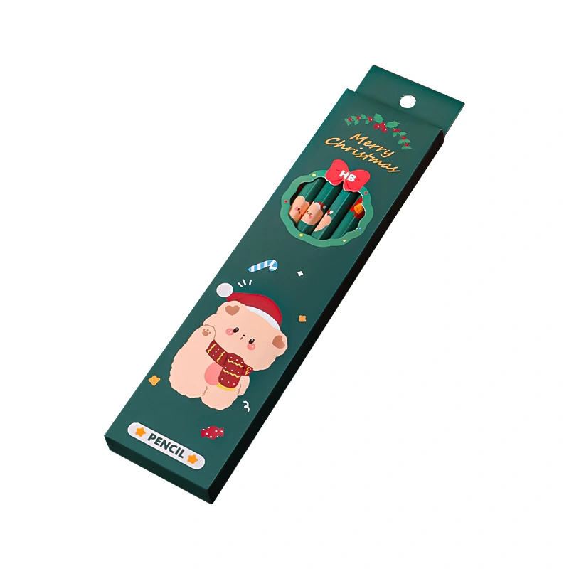 4 Boxes of Christmas Pencils Wood Pencils Convenient Pencils Eraser Tipped Pencils Favors