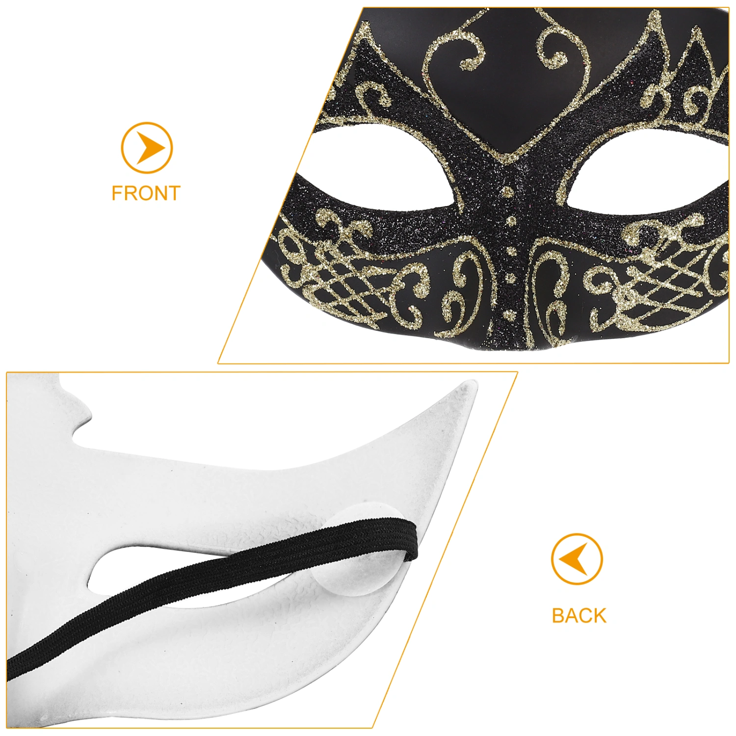 Masquerade Party Mask Halloween Cosplay Male Mask Lightweight Plastic Half-face Mask