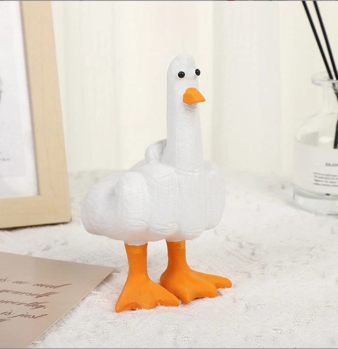 Finger Molding Duck Figurine Decoration Resin Duck Resin Figurine Ornament