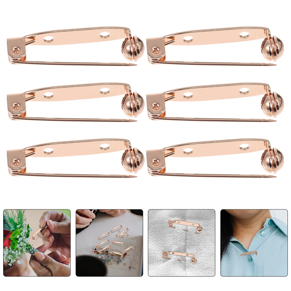 10Pcs Bar Pins Brooch Lock Brooch Pin Backs Safety Clasps for Brooch Making