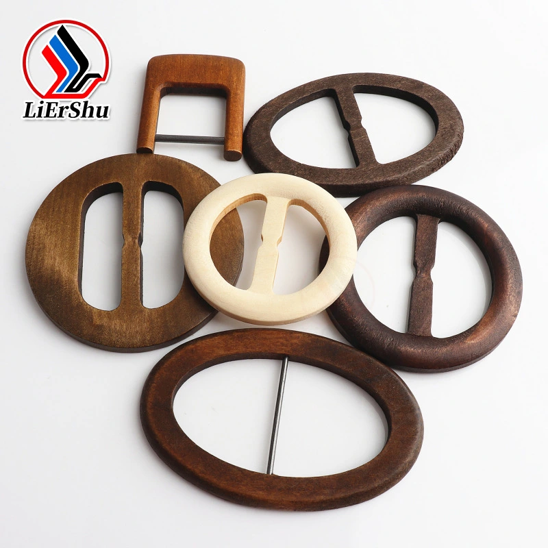 5pcs Wood Scarf Ring Scarf Clothes Buckle Ring Shirt Ties Clips Women Clothing Ring