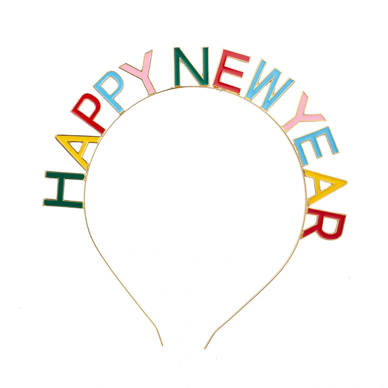 Happy New Year Headband Party Headband Decorative Headband Colorful New Year Headband