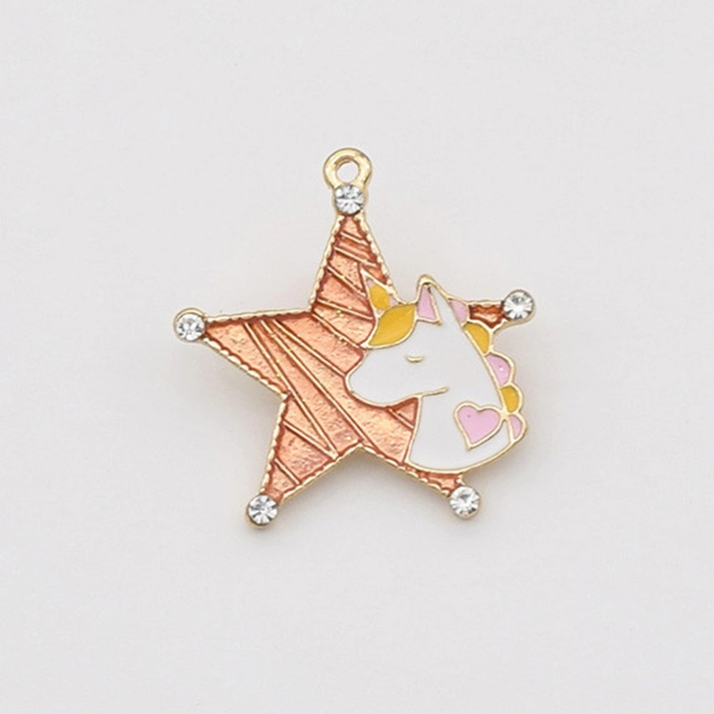 Cartoon Star Unicorn Necklace Alloy Pendant Necklace Cartoon Kids Necklace Kids Jewelry