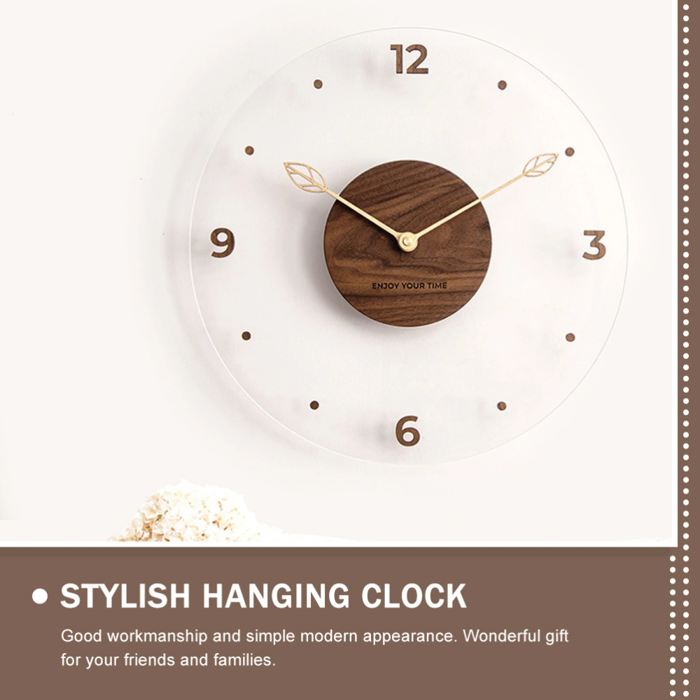 1 Set Stylish Acrylic Hanging Clock Decor Living Room Wall Punch-free Clock Decor