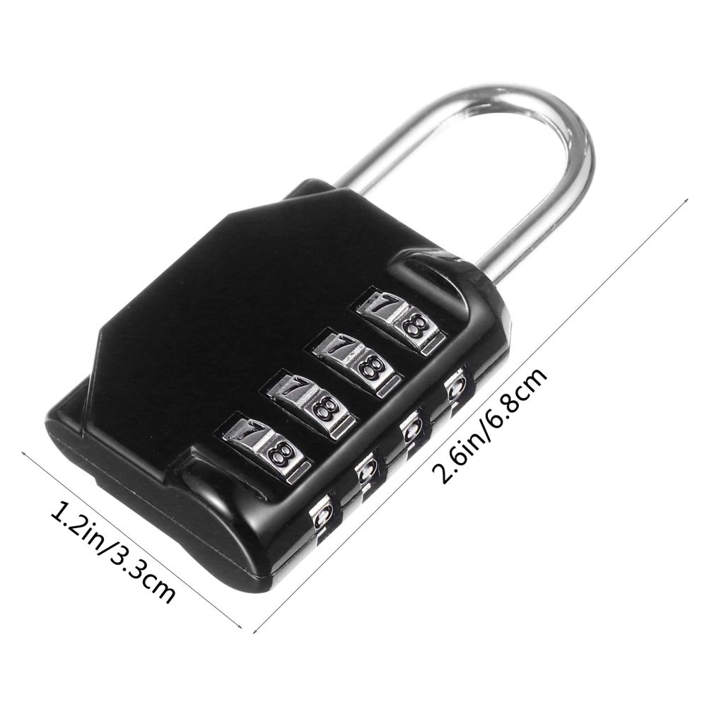 1pc Household Luggage Cabinet Door Lock Four-digit Password Safety Padlock