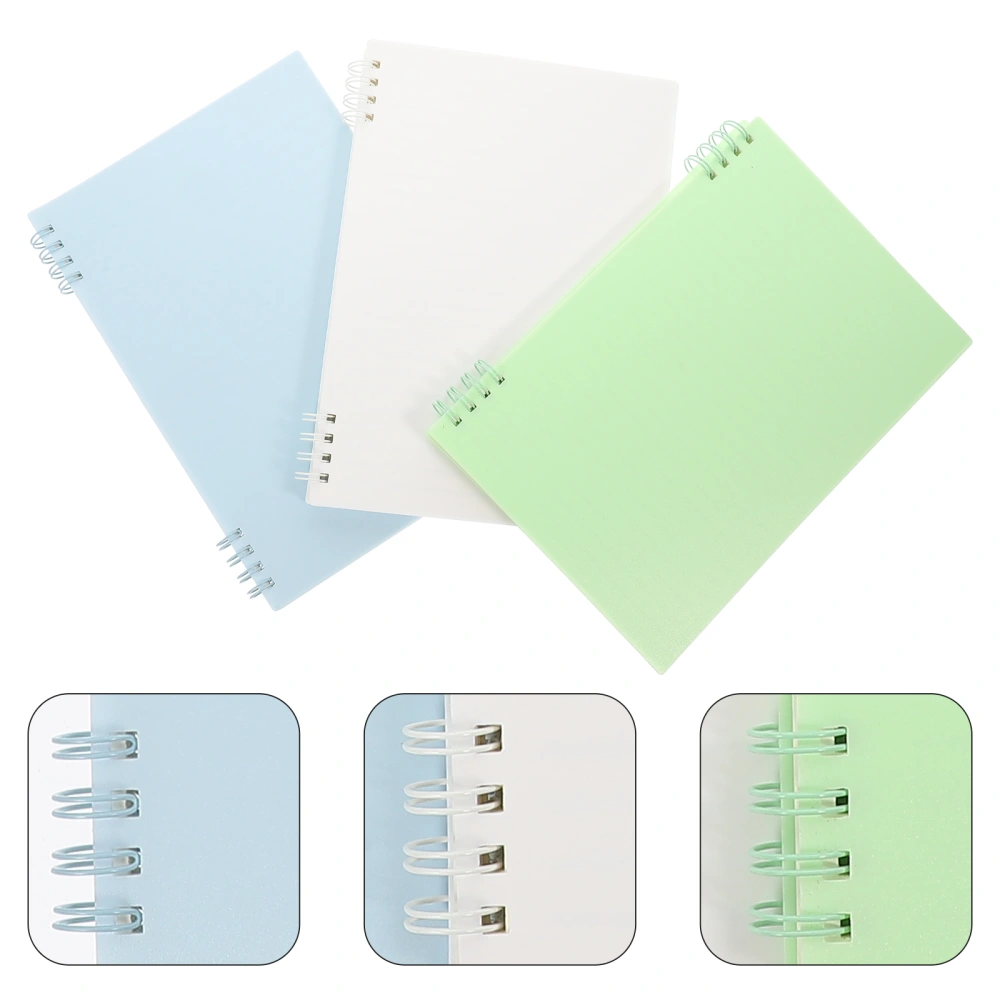 3Pcs Household Memo Pads Spiral Notebook Convenient Planner Notepads for Office