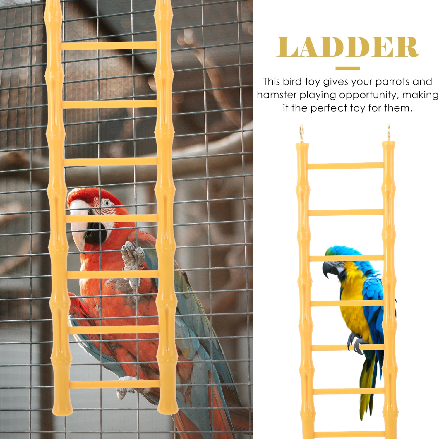 Hamster Step Ladder Bird Ladder Hanging Hamster Ladder Parrot Steps Ladder Cage Hanging Toy