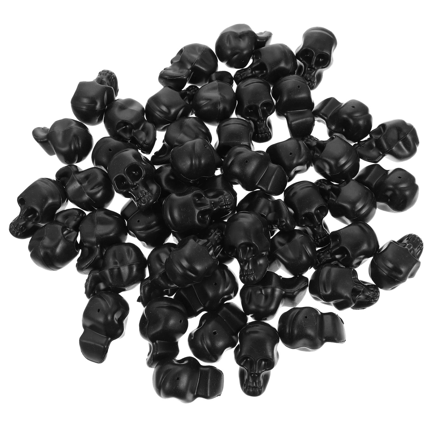 50Pcs Halloween Skull Model Small Plastic Skeleton Head Decor Simulation Skull Decor