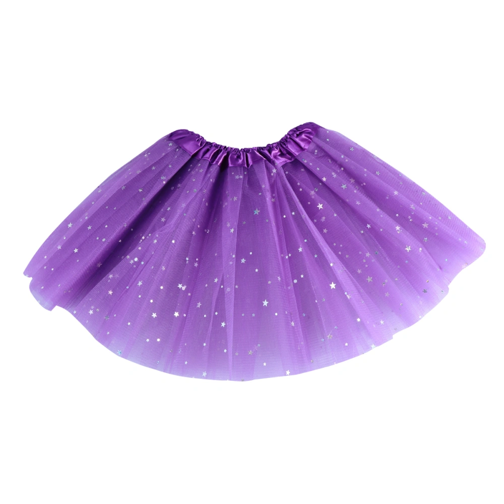 Baby Girl Skirts Net Veil Skirt Kids Clothes Birthday Gift Toddler Ball Gown Party Skirts(Dark Purple)