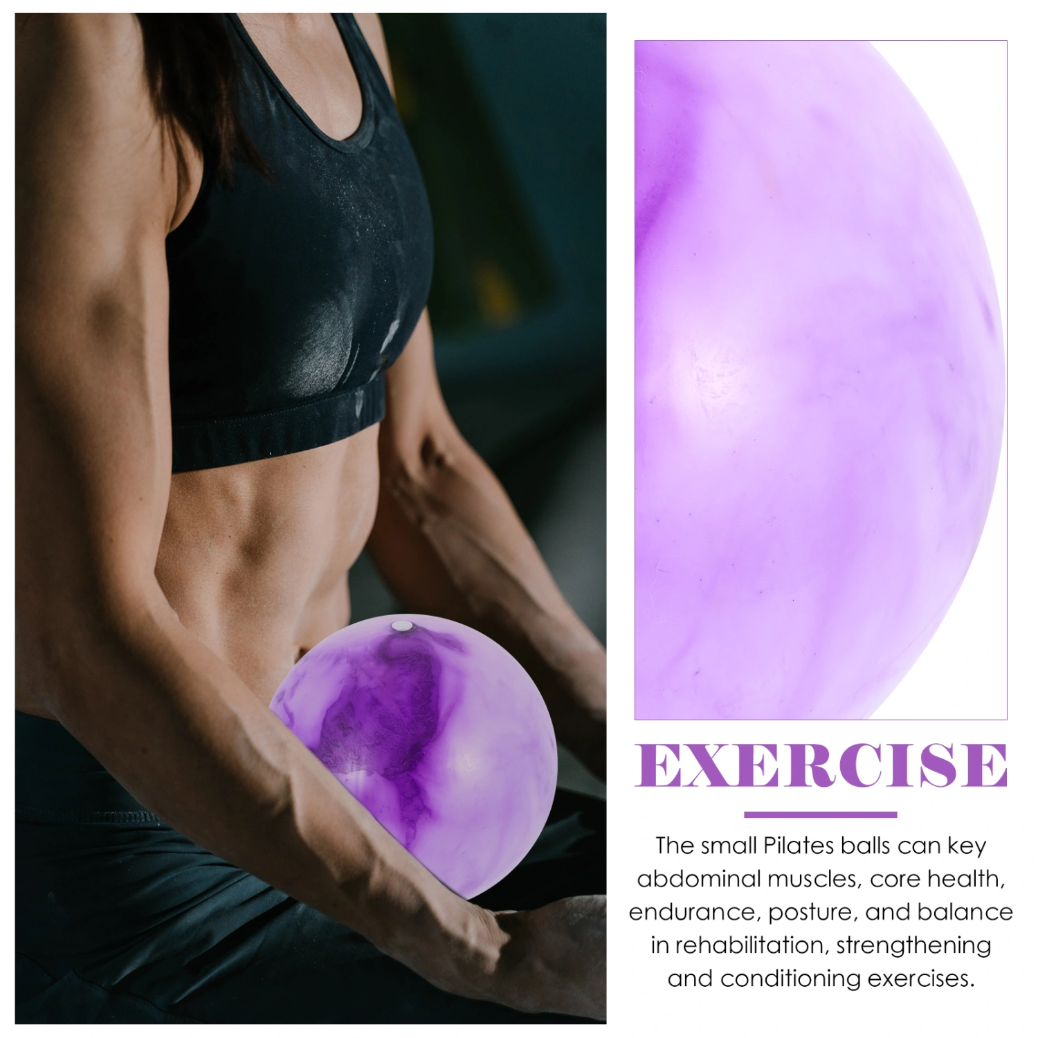 Multi-use Yoga Ball Reusable Small Core Ball Workout Exercise Ball Yoga Supply