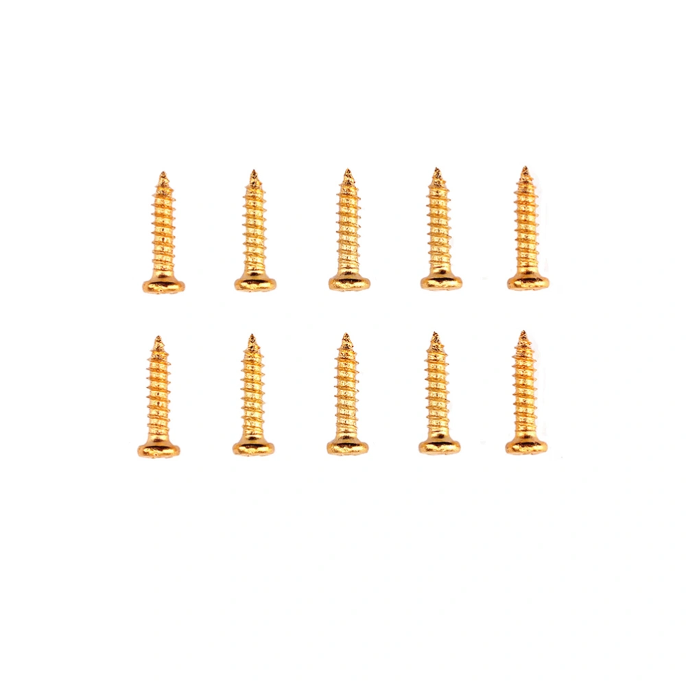 50 PCS/Set Tuning Peg Screws Tuning Key Machine Heads Tuner Mounting Screws for Electric /Acoustic Guitar Bass (Golden)