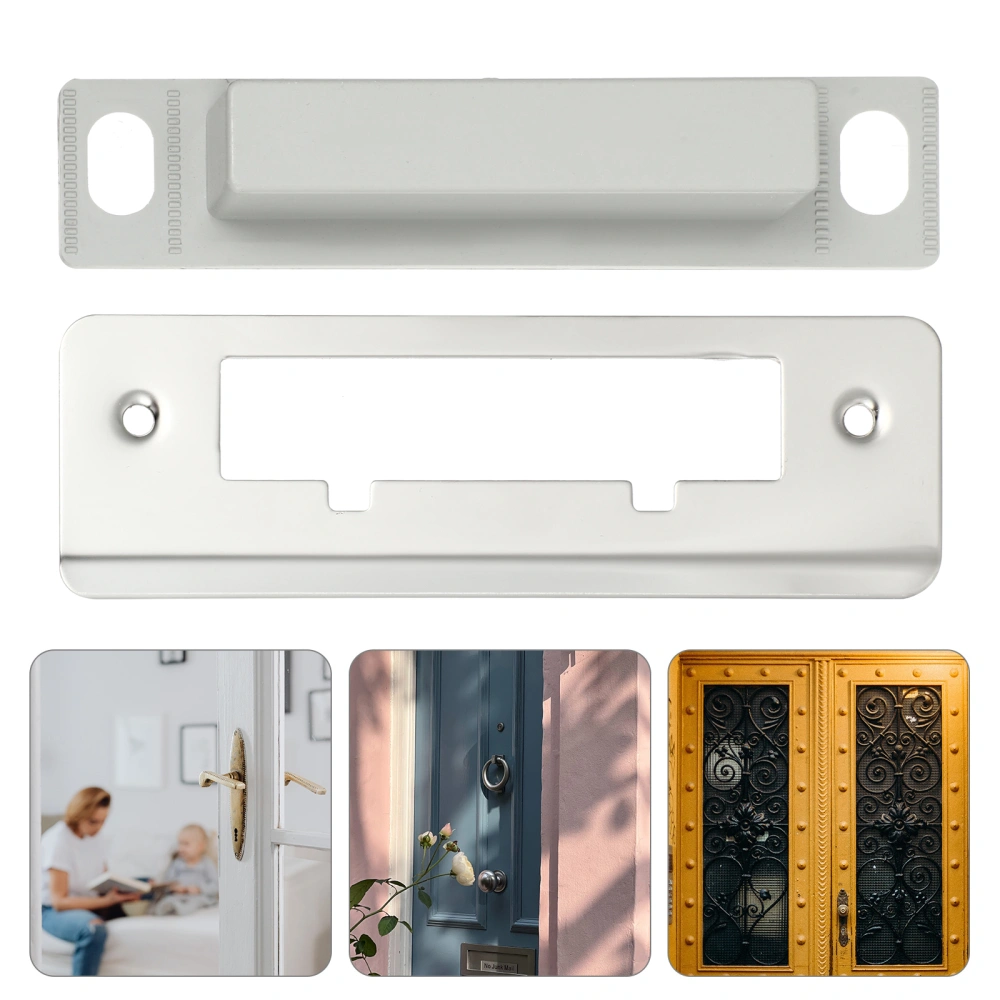 Stainless Steel Door Lock Plate Creative Useful Door Guide Door Frame Door Lock for Home (Light Grey)