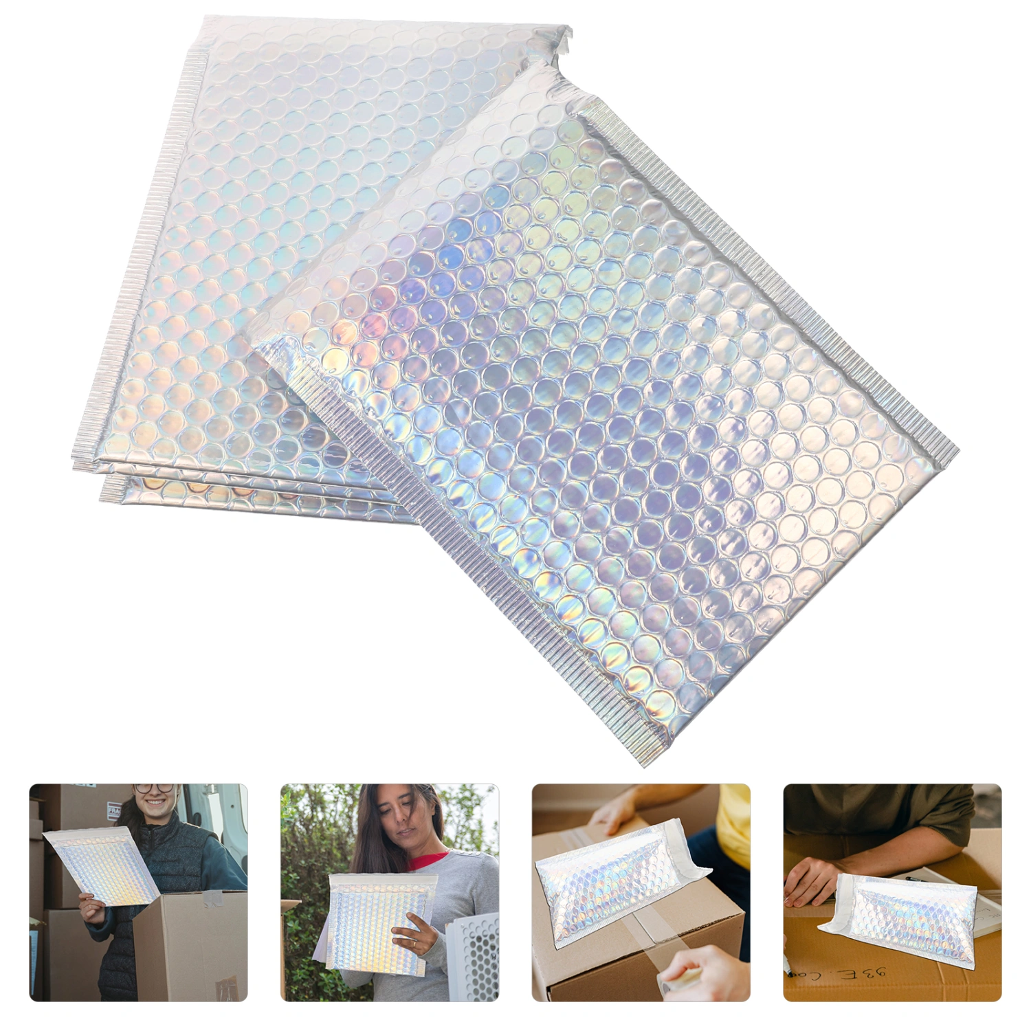 16Pcs Bubble Shipping Bags Delivery Clothing Bags Self-adhesive Mailing Bags