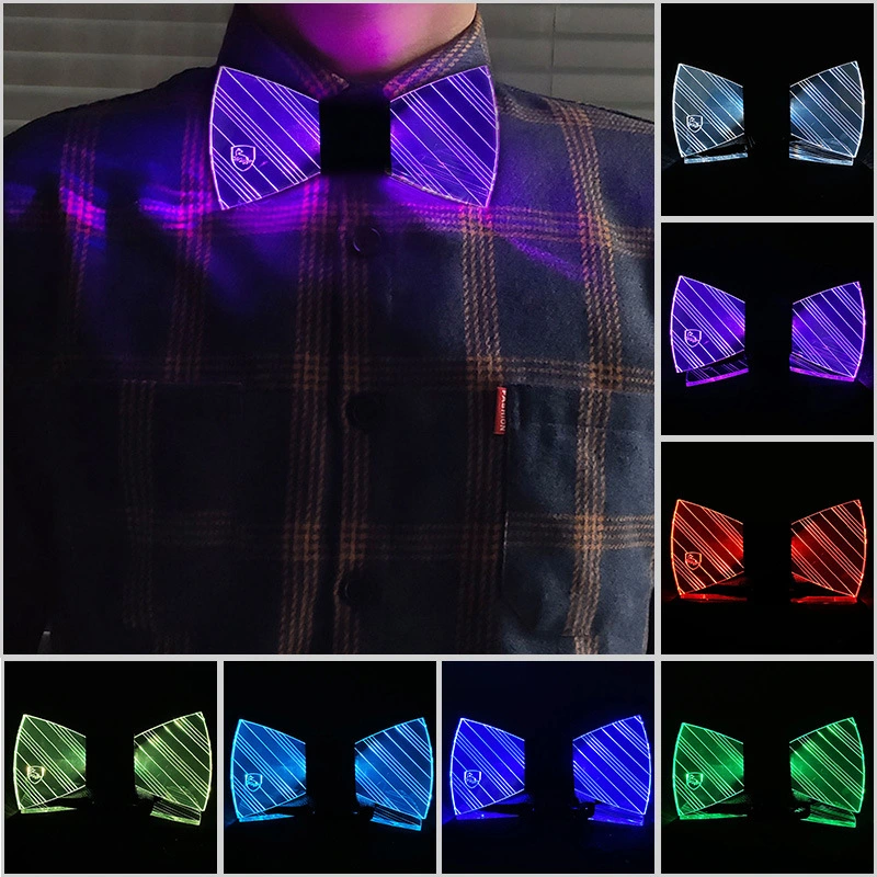 Bow Tie Luminous Bowtie Glowing Bowtie Neon Party Costume Accessory Rave Party Bow Tie