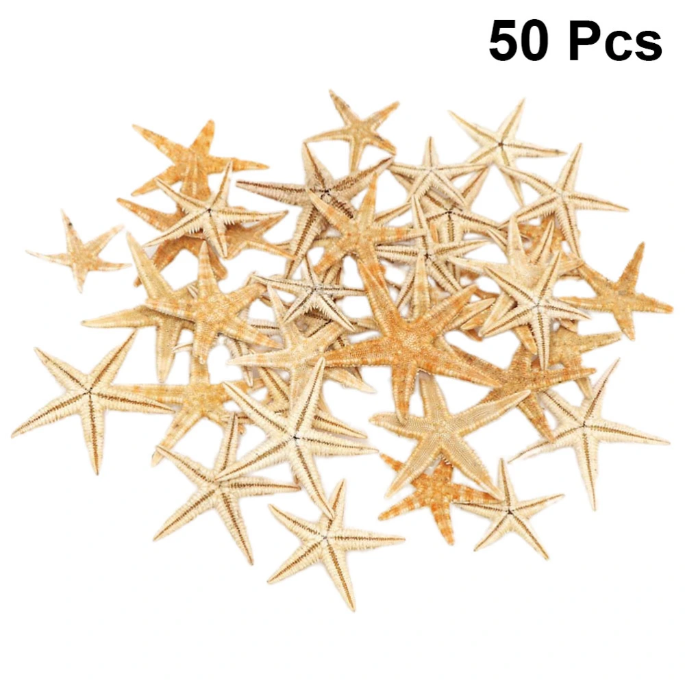 1 Box of Micro Ornament Cement Rhinestone Color Sea Star Decorative Ornaments Mini Sculpture Landscape Adornment for Home DIY Art Craft Supplies(Beige)