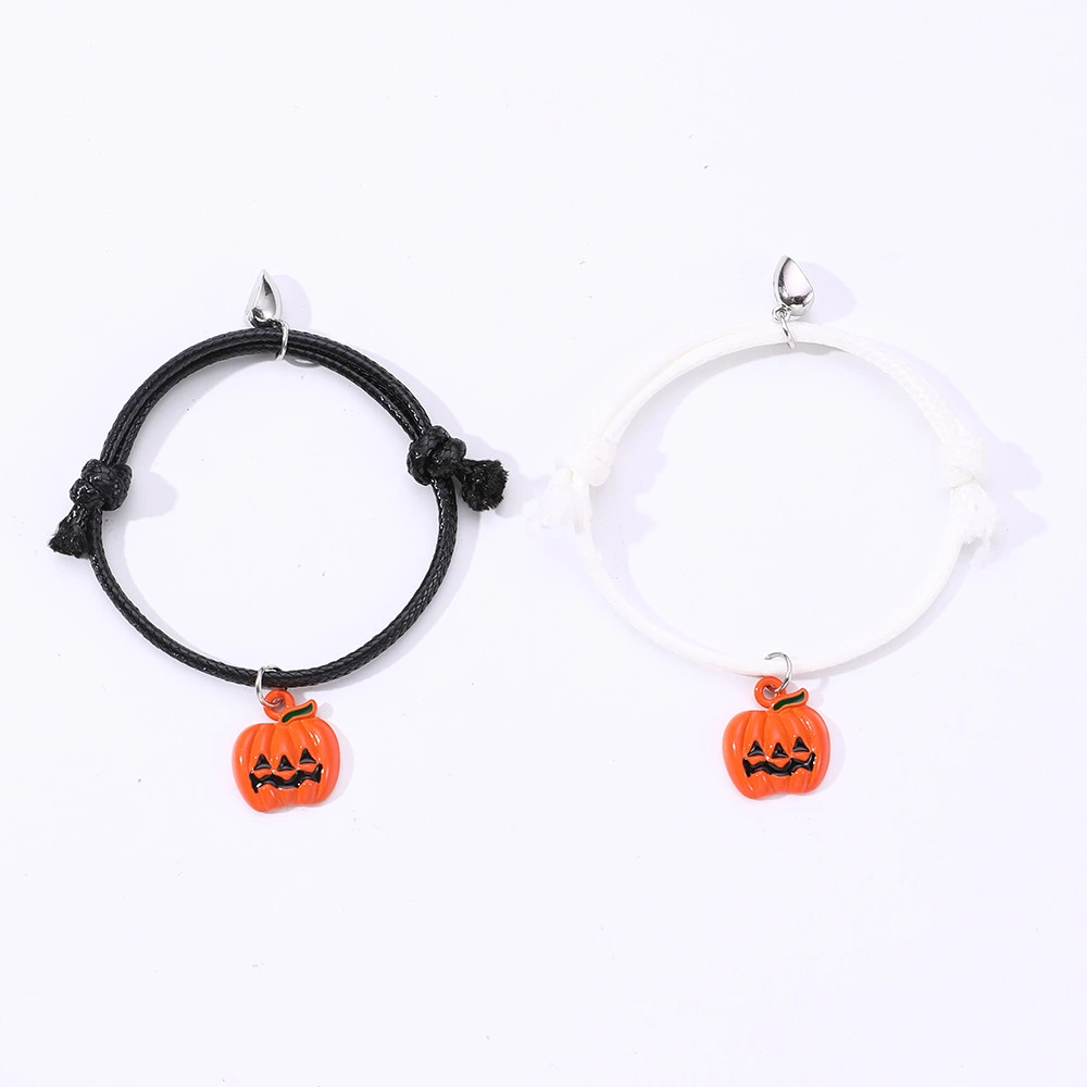 2 pcs Pumpkin Charm Bracelet Halloween Bracelet Decorative Bracelet Girl Bracelet