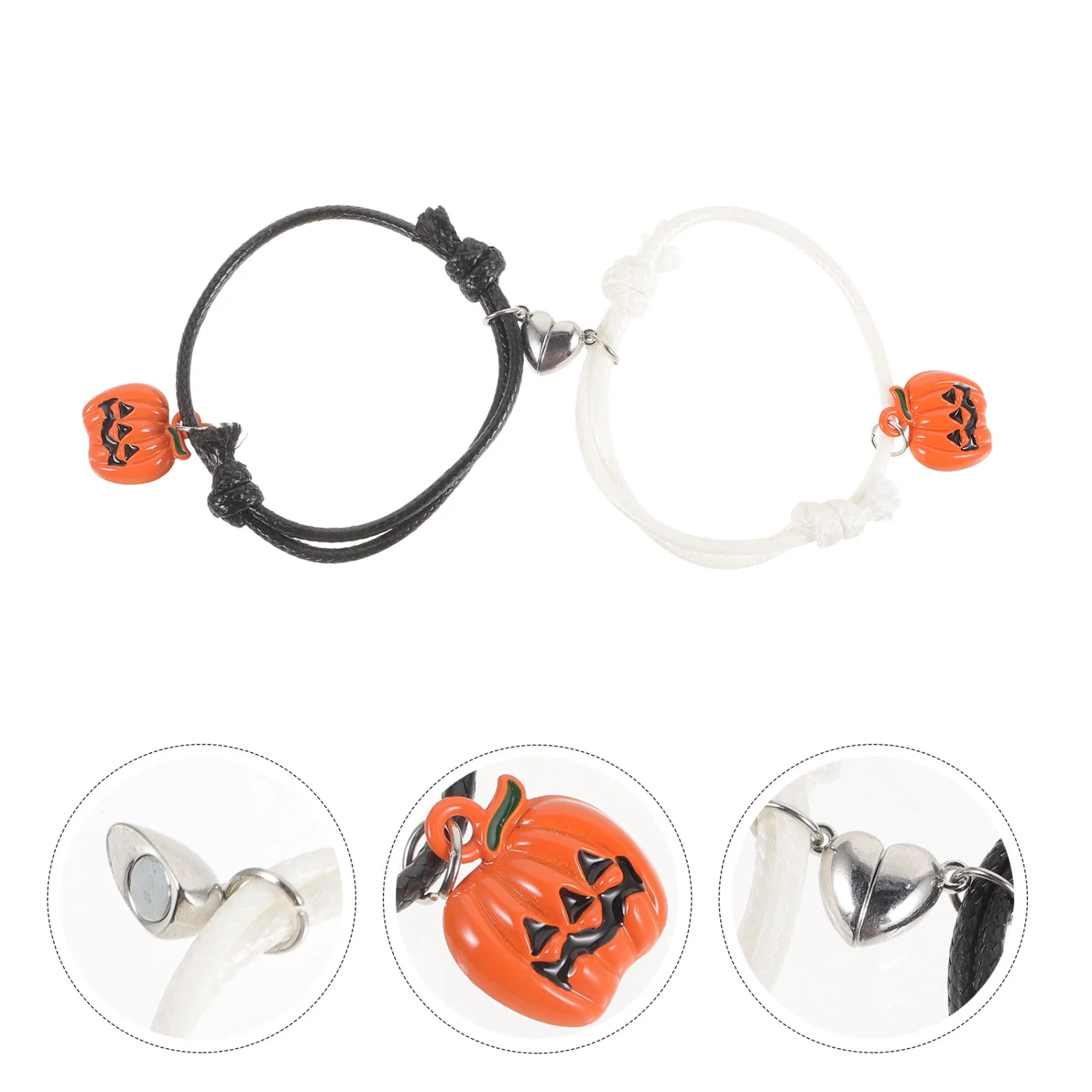 2 pcs Pumpkin Charm Bracelet Halloween Bracelet Decorative Bracelet Girl Bracelet