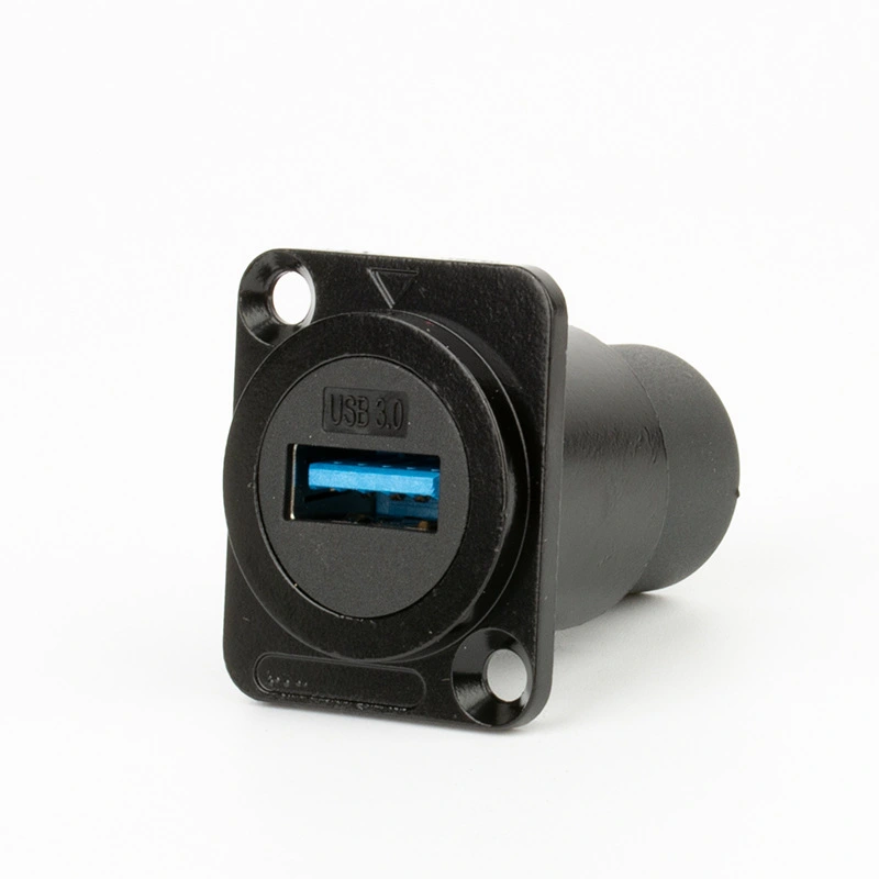 2pcs USB Panel Mount Pass Through Connector Female To Female USB 3.0 Extension