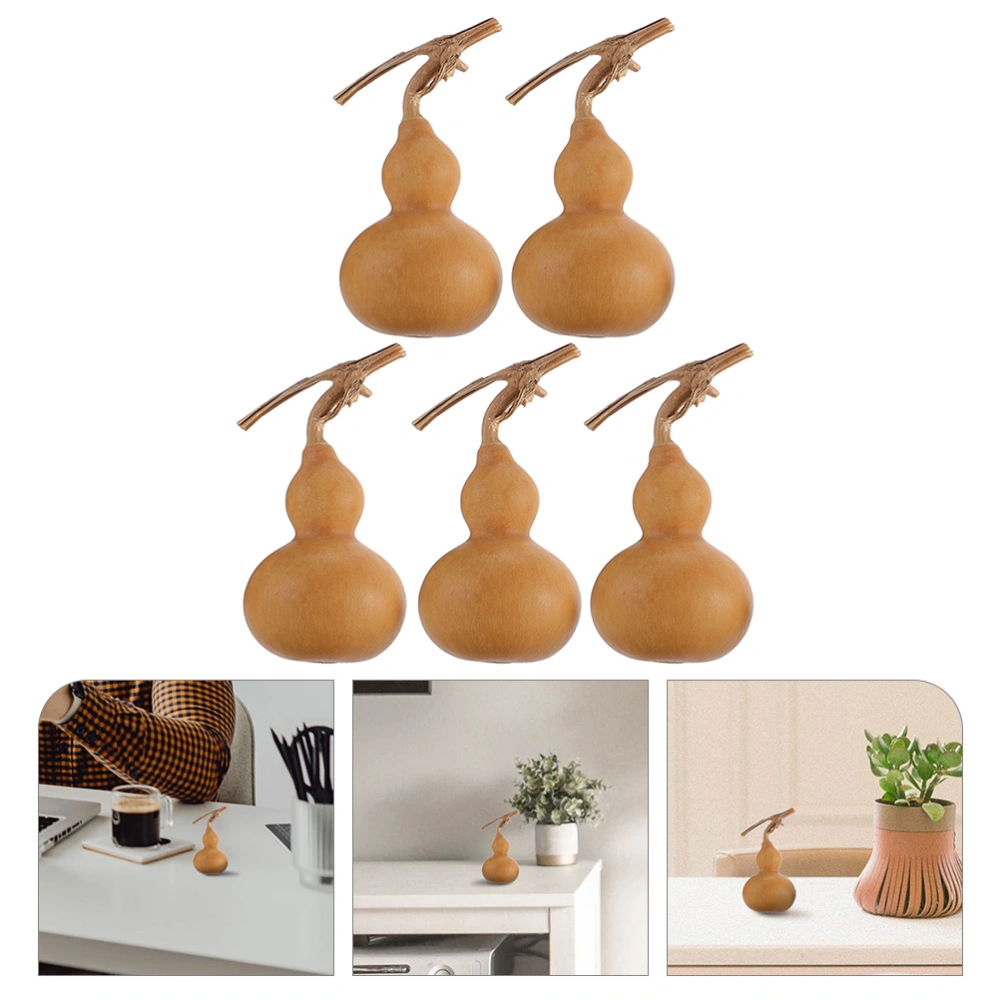 5pcs Gourd Bottle Natural Gourd Decor Wealth Home Desktop Decoration Chinese New Year Gift