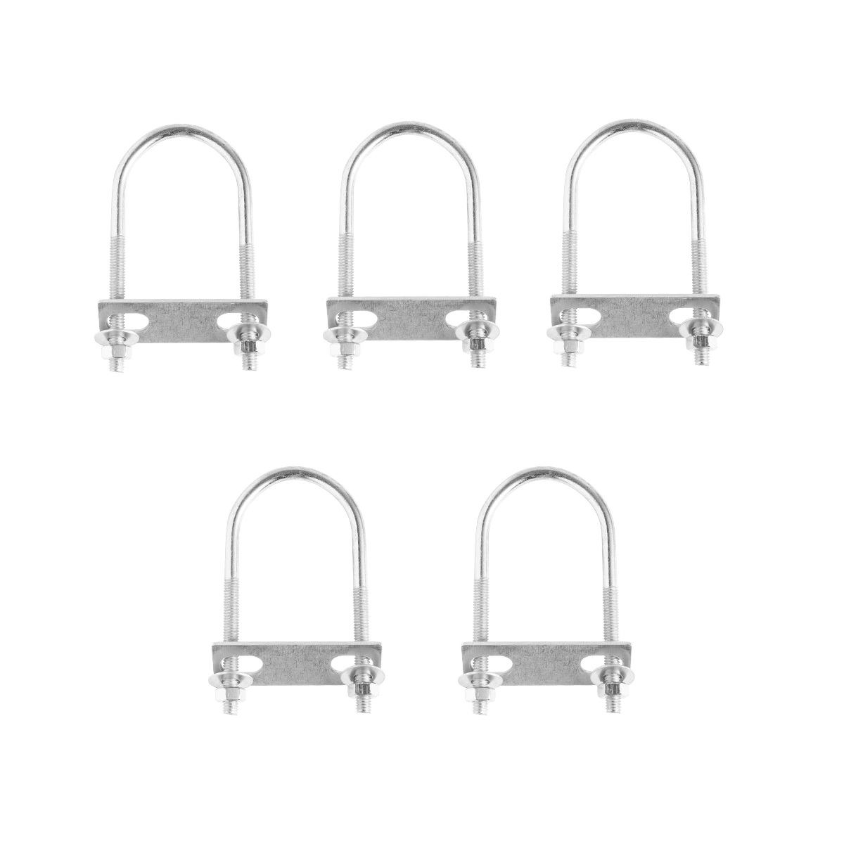 3pcs Durable Galvanized U Shaped Clip Professional Riding Horse Clamp Water Pipe Fixing Clamp (6*40*90 With Baffle)