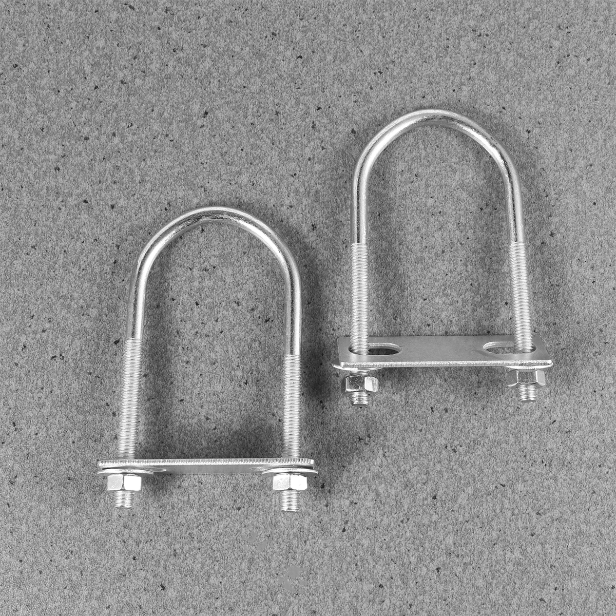 3pcs Durable Galvanized U Shaped Clip Professional Riding Horse Clamp Water Pipe Fixing Clamp (6*40*90 With Baffle)