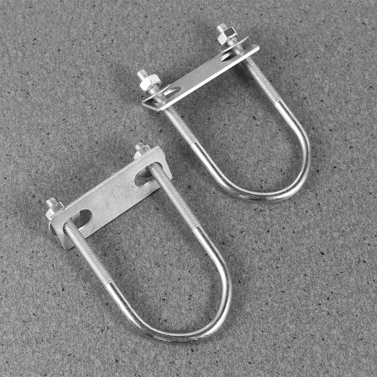 3pcs Durable Galvanized U Shaped Clip Professional Riding Horse Clamp Water Pipe Fixing Clamp (6*40*90 With Baffle)