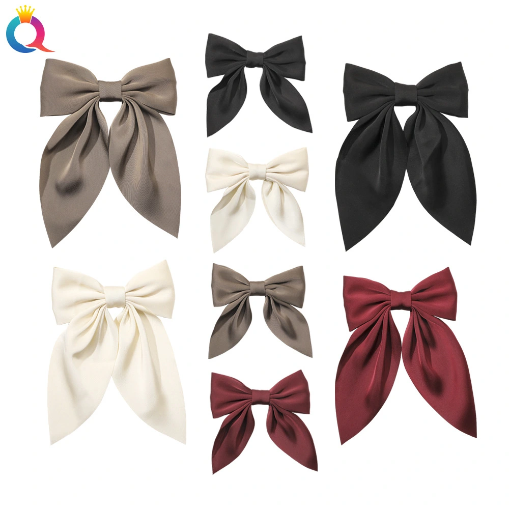 4pcs Hair Bows Hair Clip Hair Ribbon Clips Fashionable Ponytail Holder Teens Hair Accessories