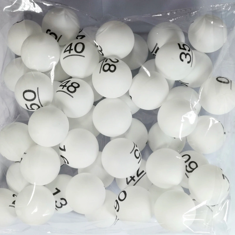 50Pcs Numbered Lottery Balls Game Balls Props Plastic Number Balls Home Party Balls