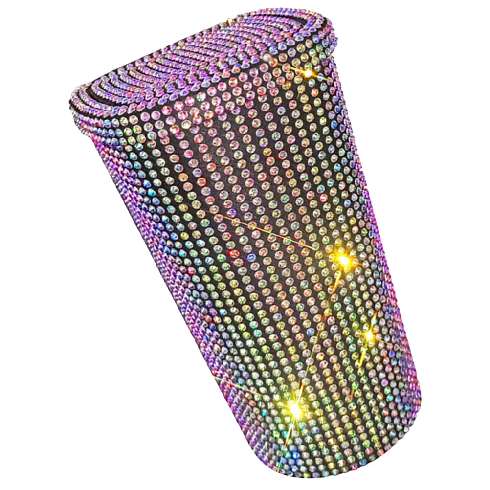 Car Trash Can Rhinestones Car Interior Sundries Storage Container Car Garbage Can