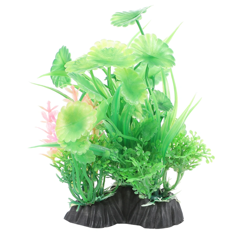 Artificial Plant Aquarium Plastic Grass Ornament Fish Tank Mini Landscape Decor