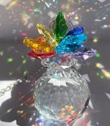 Rainbow Suncatcher Hanging Suncatcher Decoration Pineapple Crystal Wind Chime