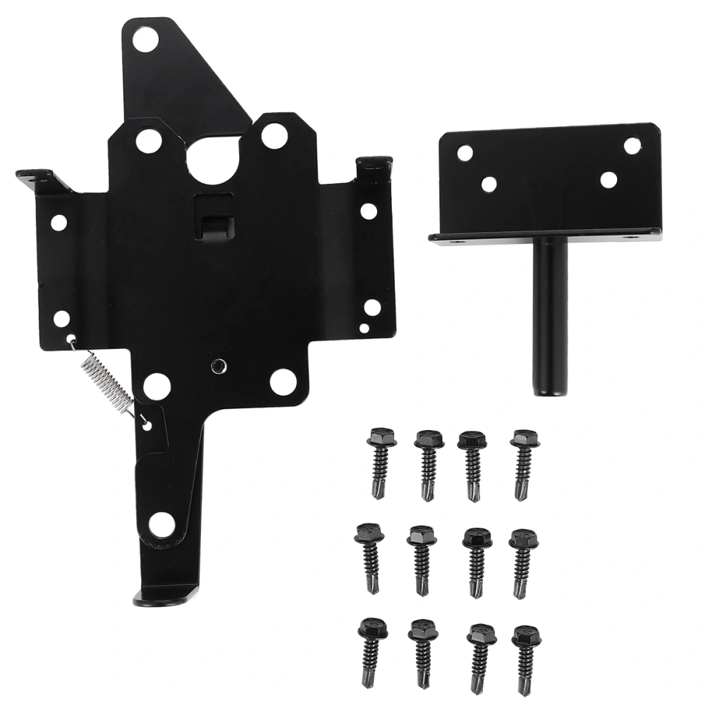 Self-Locking Gate Latch Heavy Duty Automatic Gate Latch with Fasteners for Door