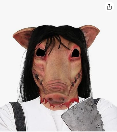 Animal Mask Pig Shape Masquerade Party Mask Latex Halloween Mask Party Accessory