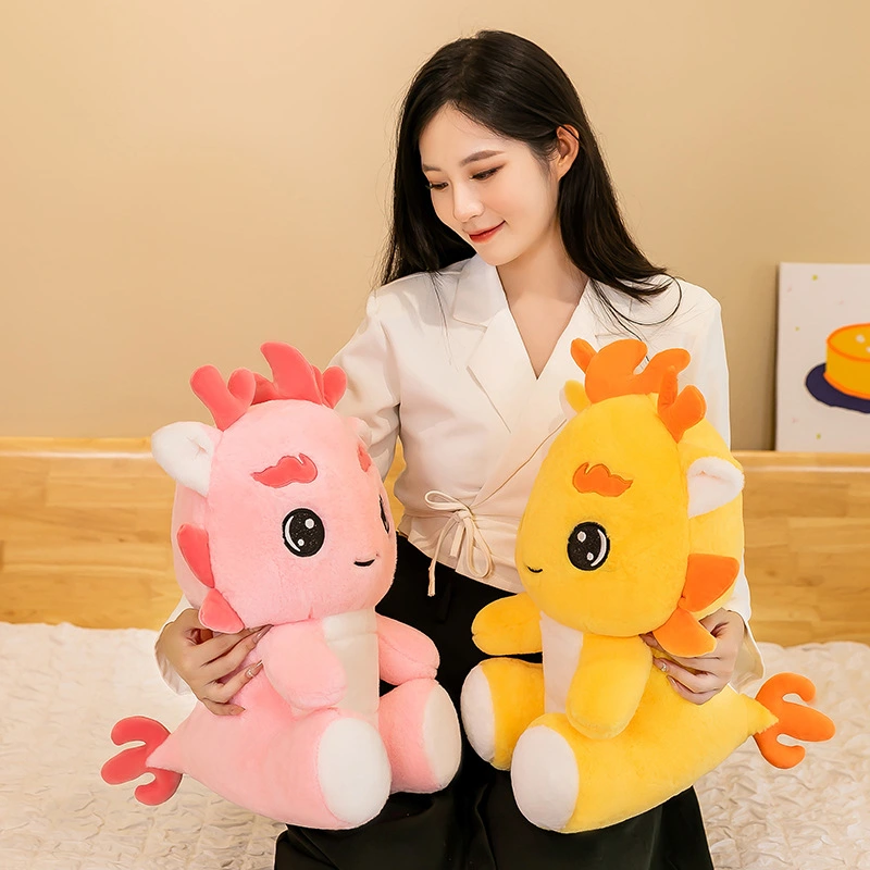 Plush Sitting Chinese Dragon Stuffed Animal Chinese New Year Mascot Doll