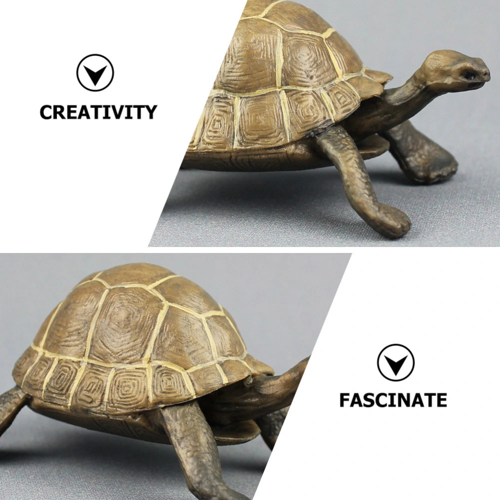 2Pcs Turtle Modeling Figurine Simulation Tortoise Ornament Artificial Turtle Statue Decor