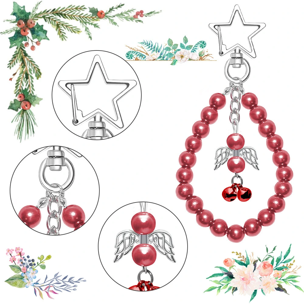 12pcs Christmas Tree Hanging Ornaments Xmas Party Pendants Festival Beaded Decorations