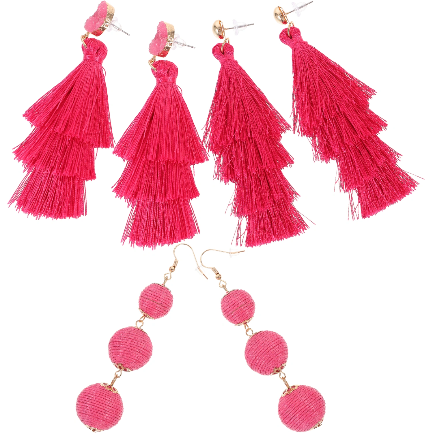 3 Pairs Metal Earrings Womens Earring Statement Earrings Jewelries Valentine Day Earrings
