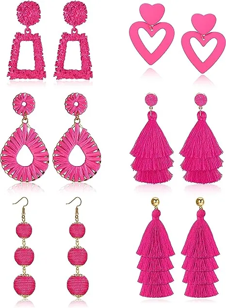 3 Pairs Metal Earrings Womens Earring Statement Earrings Jewelries Valentine Day Earrings