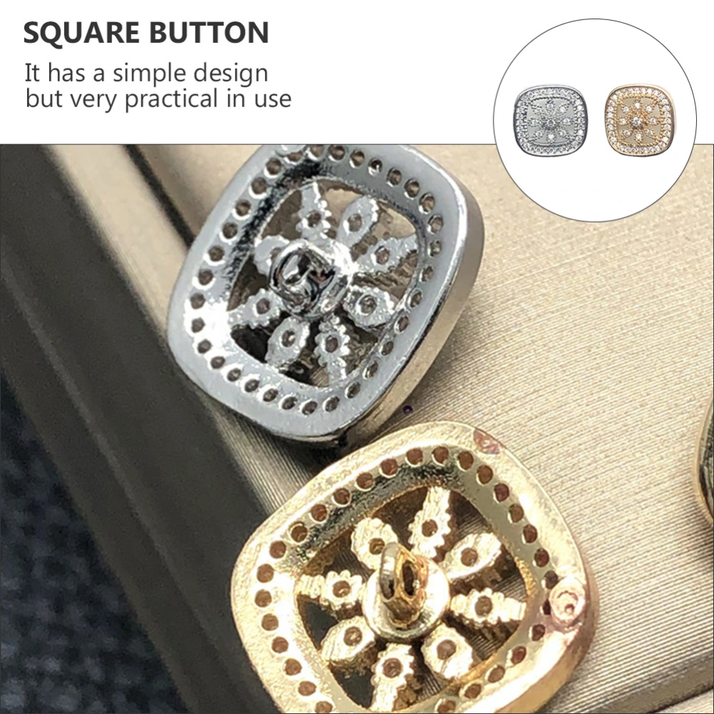 4Pcs Dress Button Zircon Buttons Coat Decoration Button Versatile Clothing Decor