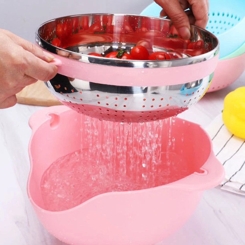 Vegetable Wash Basket Thickened Kitchen Rinse Rice Washing Sieve Drain Basin