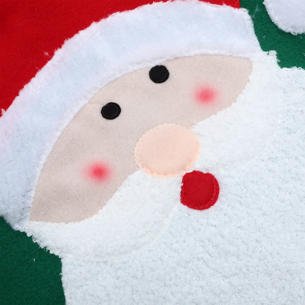 1 Set Christmas Toilet Lid Protector Xmas Toilet Floor Mat Decorative Toilet Floor Mat (Santa)