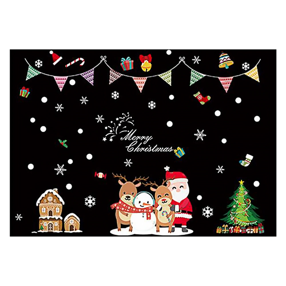 1 Set Creative Christmas Glass Sticker Window Sticker Shopwindow Decal