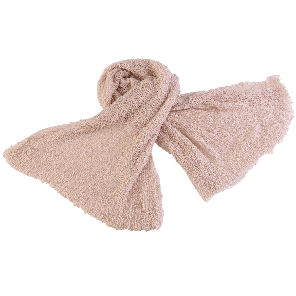 TINKSKY Newborn Baby Photography Photo Prop Stretch Wrap Baby Long Ripple Wrap (Beige)