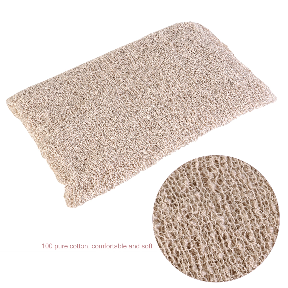 TINKSKY Newborn Baby Photography Photo Prop Stretch Wrap Baby Long Ripple Wrap (Beige)
