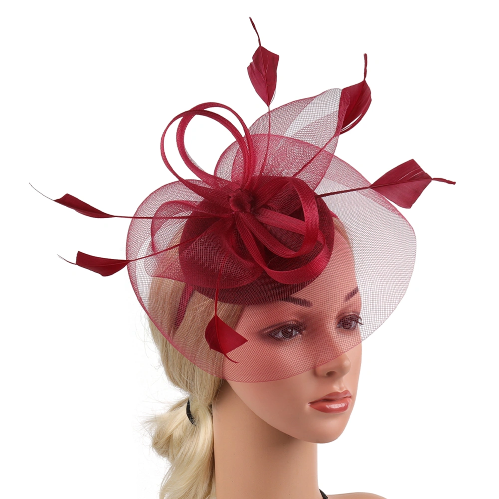 Gauze Fascinator Hat Tea Party Headband Hat Women Headband for Wedding Banquet